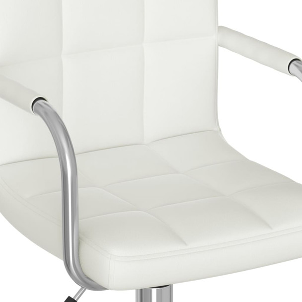 Okretna blagovaonska stolica od umjetne kože bijela 3088185