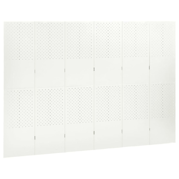 Sobne pregrade sa 6 panela 2 kom bijele 240 x 180 cm čelične 3095200
