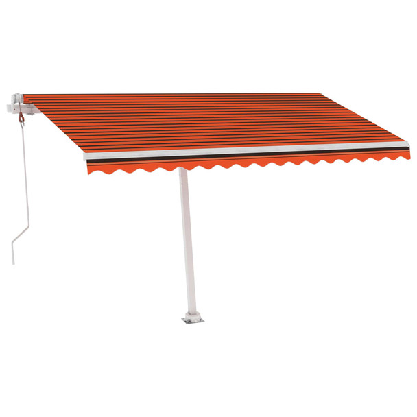 Automatska tenda sa senzorom LED 450 x 350 cm narančasto-smeđa 3069655