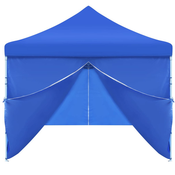 Sklopivi šator za zabave s 8 bočnih zidova 3 x 9 m plavi 44979