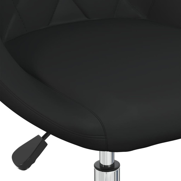 Okretna blagovaonska stolica od umjetne kože crna 3088686