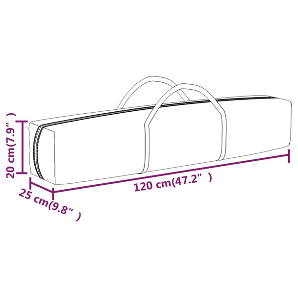 Sklopivi šator za zabave 3 x 6 m Crvena 93541