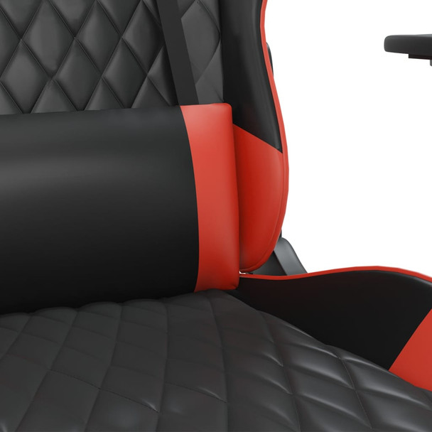 Masažna igraća stolica s osloncem crno-crvena od umjetne kože 345523