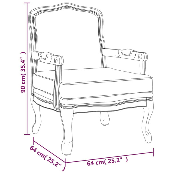 Fotelja tamnosiva 64 x 64 x 90 cm baršunasta 344475