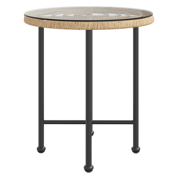 Blagovaonski stol Ø 50 cm od kaljenog stakla i čelika 319432