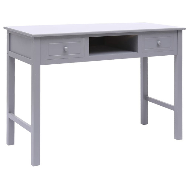Radni stol sivi 108 x 45 x 76 cm od masivnog drva paulovnije 338536
