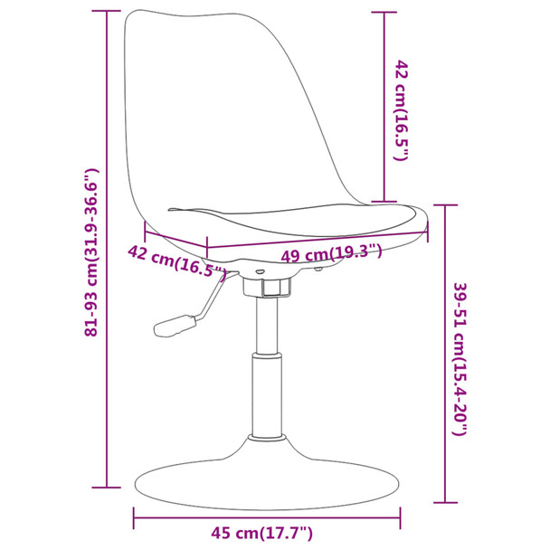 Okretne blagovaonske stolice 4 kom tamnosmeđe od tkanine 338325