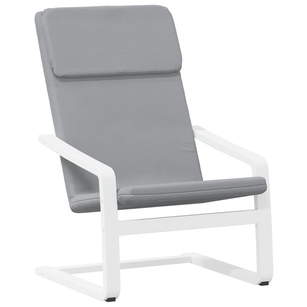 Stolica za opuštanje s tabureom od tkanine svjetlosiva 3154415