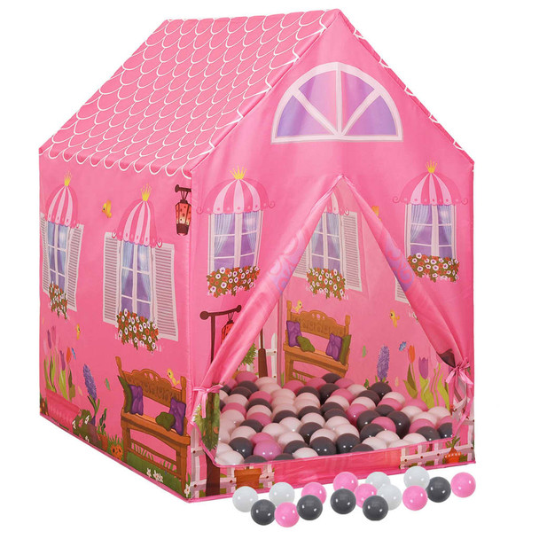 Dječji šator za igru s 250 loptica ružičasti 69 x 94 x 104 cm 3107750