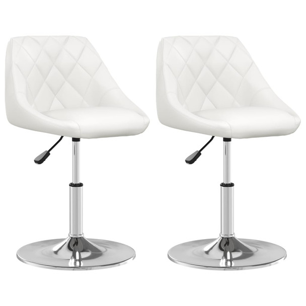 Blagovaonske stolice od umjetne kože 2 kom bijele 335159