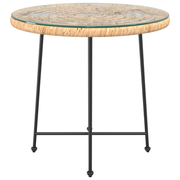 Blagovaonski stol Ø 80 cm od kaljenog stakla i čelika 319436