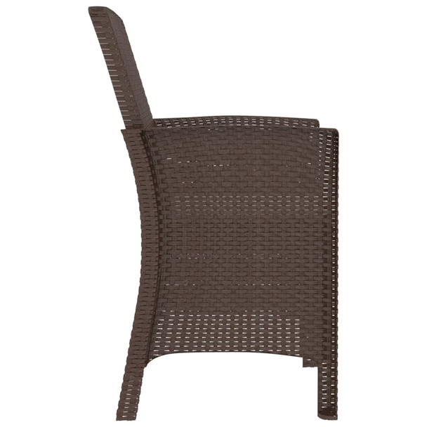 Vrtna stolica s jastukom od PP ratana smeđa 318225
