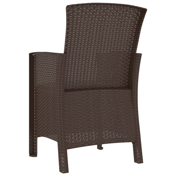Vrtna stolica s jastukom od PP ratana smeđa 318225