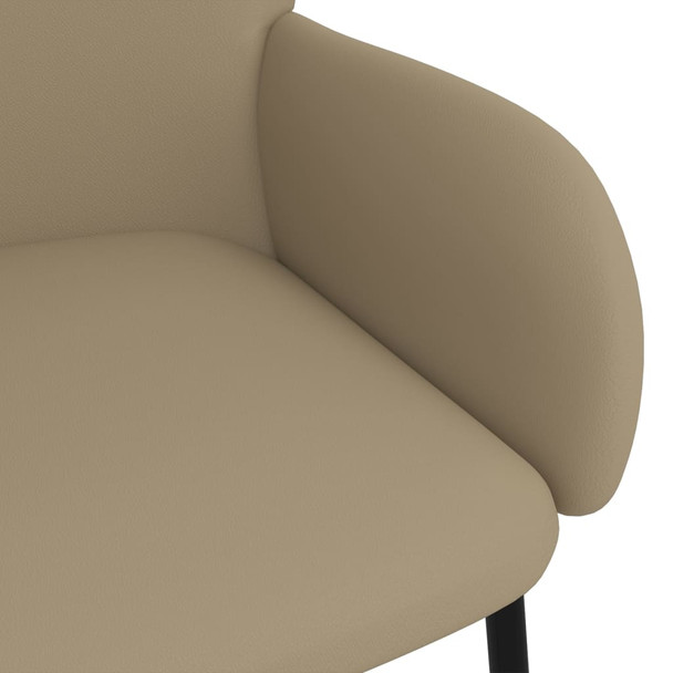 Blagovaonske stolice od umjetne kože 2 kom boja cappuccina 344760