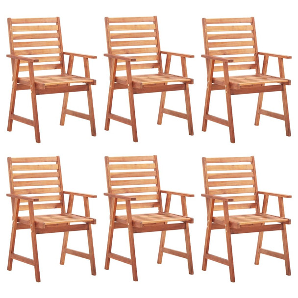 Vrtne blagovaonske stolice s jastucima 6 kom od bagremovog drva 3078367