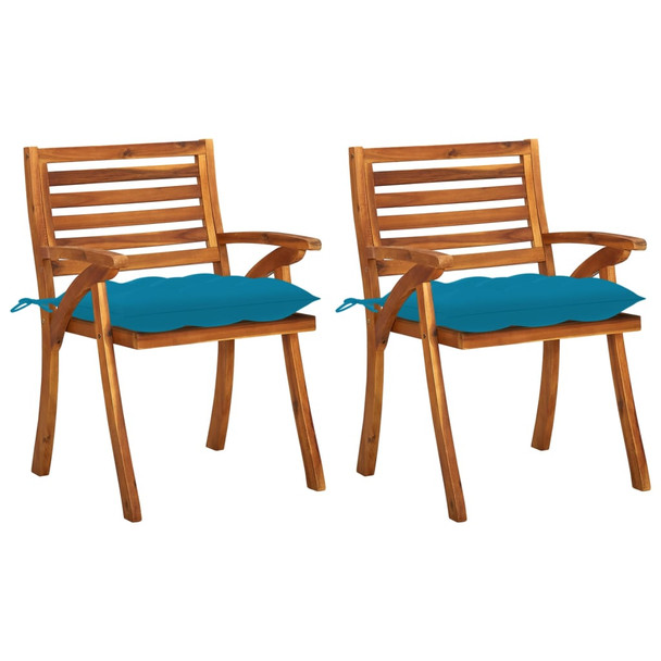 Vrtne blagovaonske stolice s jastucima 2 kom od bagremovog drva 3060837