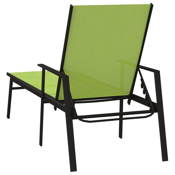 Ležaljka za sunčanje od čelika i tekstilena zelena 317598