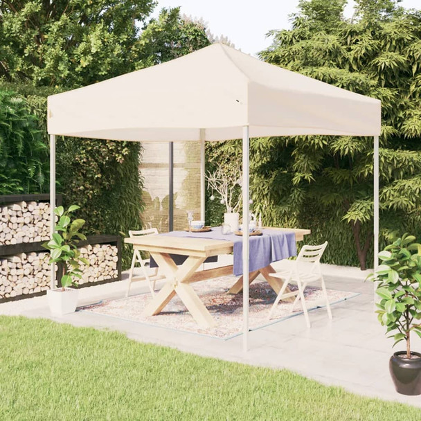 Sklopivi šator za zabave 3 x 3 m krem 93515