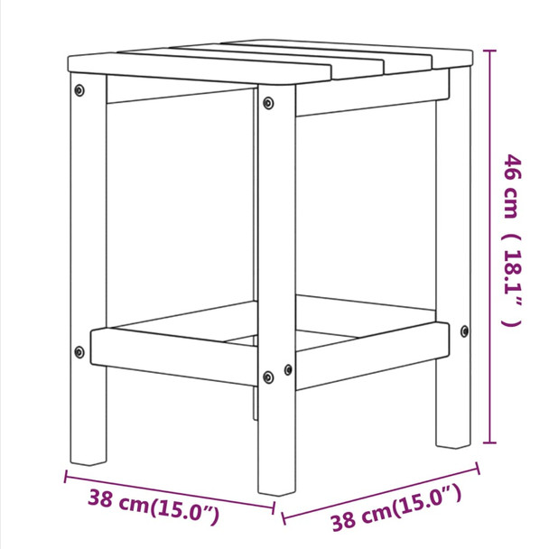 Vrtne stolice Adirondack sa stolićem HDPE smeđe 3095706