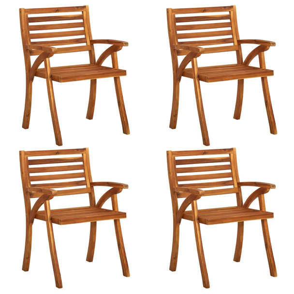Vrtne stolice s jastucima 4 kom od masivnog bagremovog drva 3075195