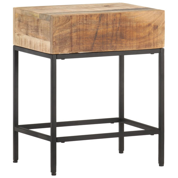Bočni stolić 40 x 30 x 50 cm od masivnog grubog drva manga 320938