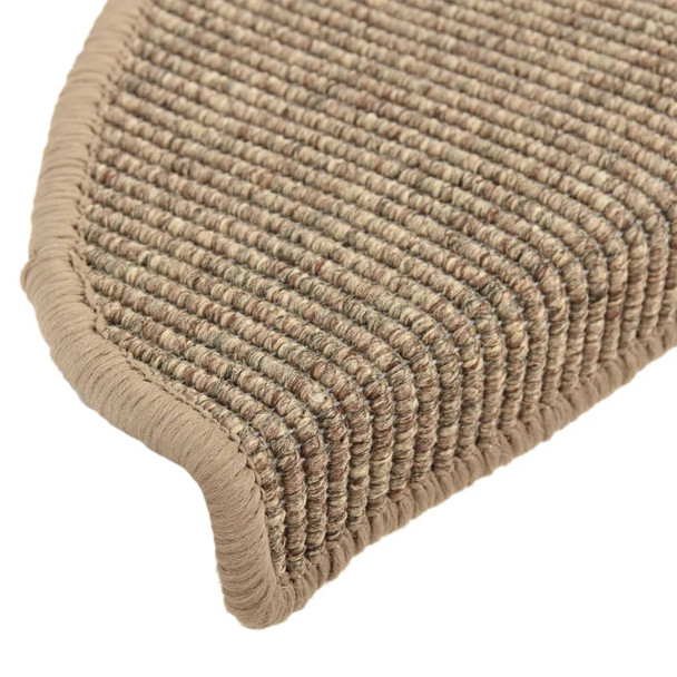 Samoljepljivi otirači za stepenice 15 kom tamnobež 65 x 25 cm 326902