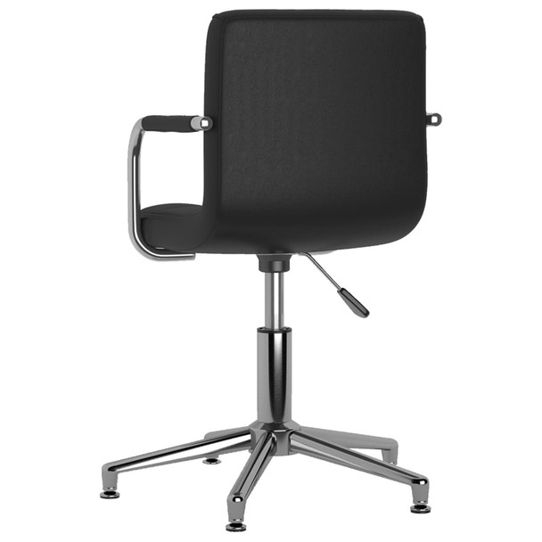 Okretna blagovaonska stolica od umjetne kože crna 3088093