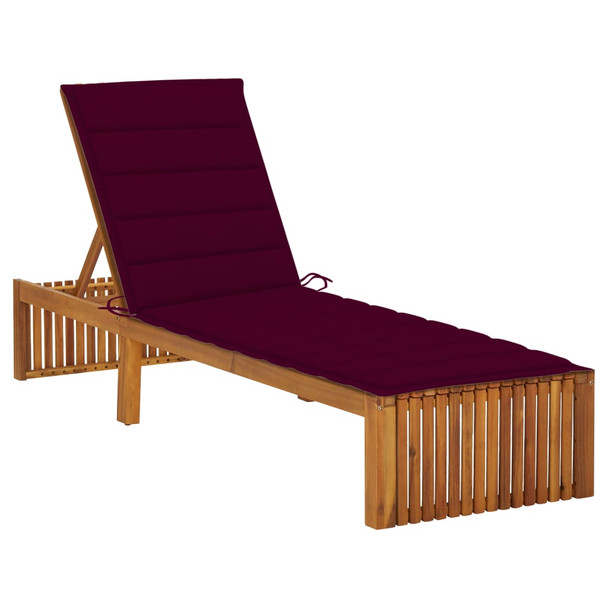 Ležaljka za sunčanje s jastukom od masivnog bagremovog drva 3064158