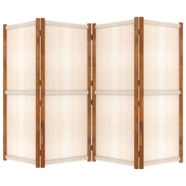 Sobna pregrada s 4 panela krem bijela 280 x 180 cm 319184