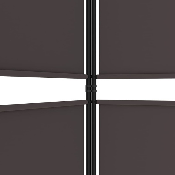 Sobna pregrada s 5 panela smeđa 250 x 200 cm od tkanine 350235