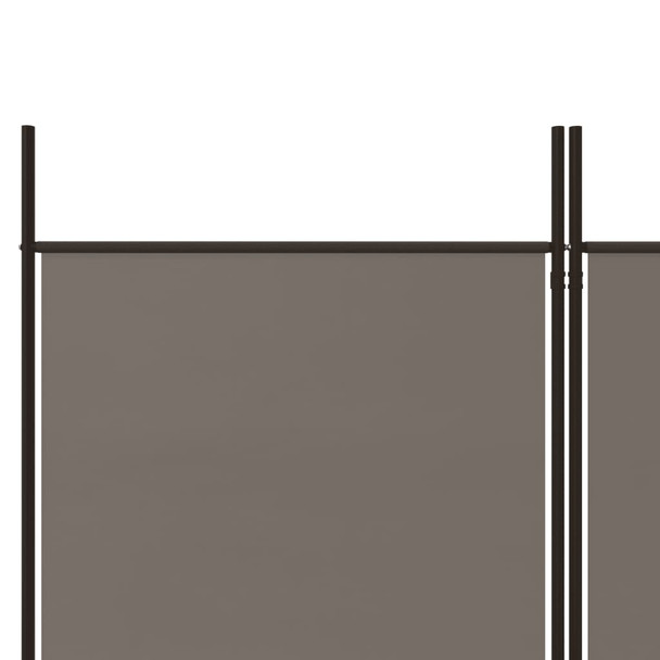 Sobna pregrada s 6 panela antracit 300 x 220 cm od tkanine 350256