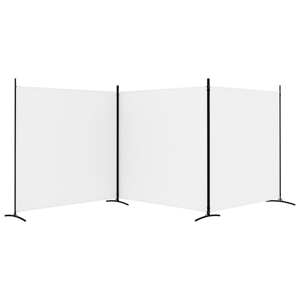 Sobna pregrada s 3 panela bijela 525 x 180 cm od tkanine 350278