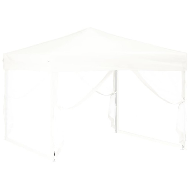 Sklopivi šator za zabave s bočnim zidovima 3 x 3 m bijeli 93531