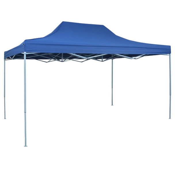 Profesionalni sklopivi šator za zabave 3 x 4 m čelični plavi 48889