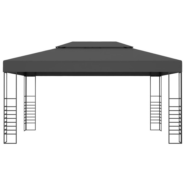 Sjenica s LED svjetlosnim trakama 3 x 4 m antracit 3070308