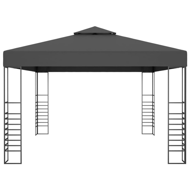 Sjenica s LED svjetlosnim trakama 3 x 4 m antracit 3070308