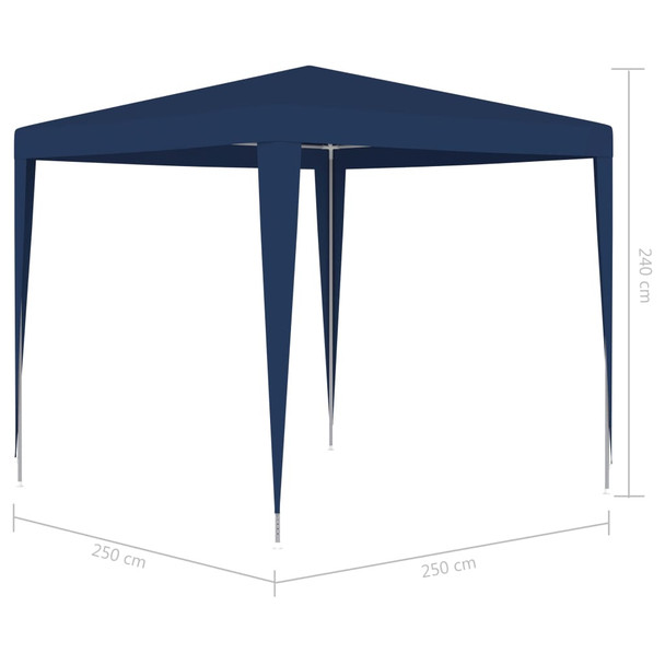 Šator za zabave 2,5 x 2,5 m plavi 48502