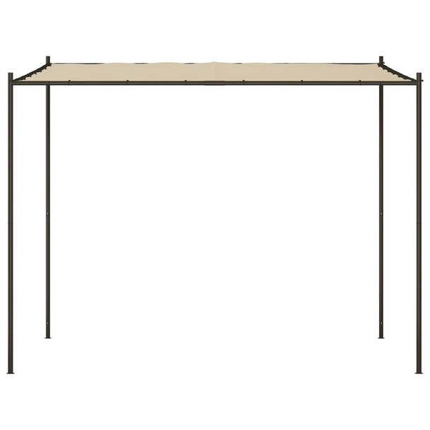 Sjenica bež 3 x 3 m 180 g/m² od tkanine i čelika 362463