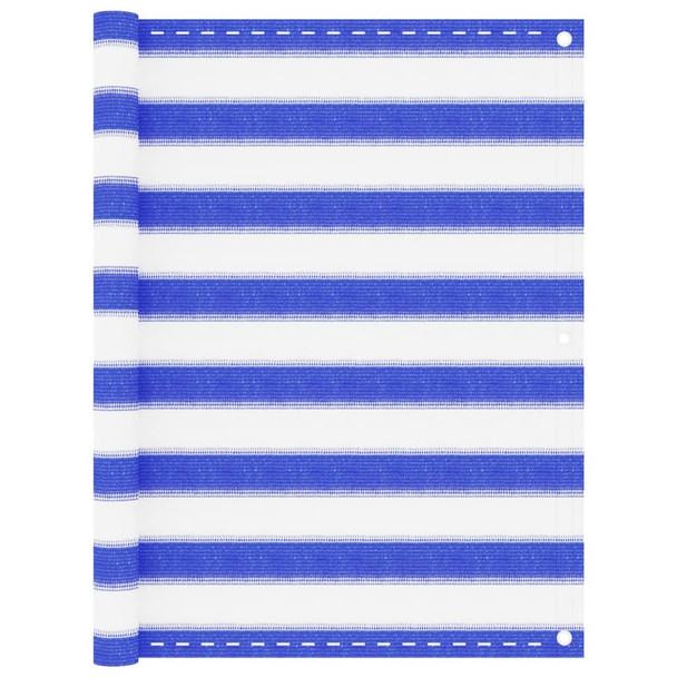 Balkonski zastor plavo-bijeli 90 x 300 cm HDPE 310888