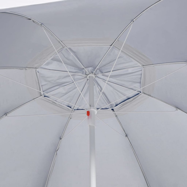 Suncobran za plažu s bočnim stijenkama plavi 215 cm 318837