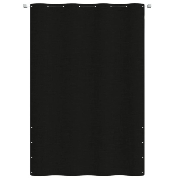 Balkonski zastor crni 160 x 240 cm od tkanine Oxford 148557
