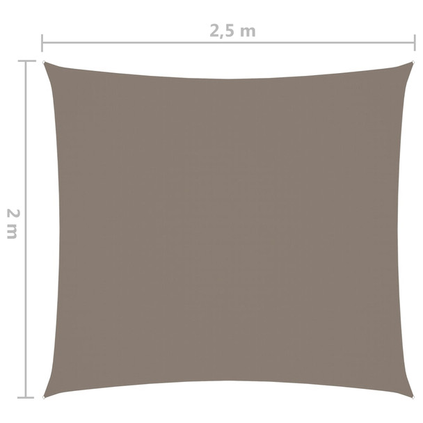 Jedro protiv sunca od tkanine pravokutno 2 x 2,5 m smeđe-sivo 135419