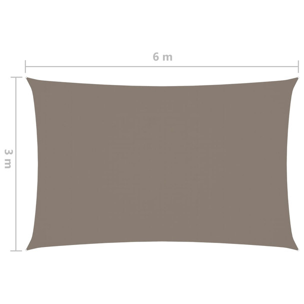 Jedro protiv sunca od tkanine pravokutno 3 x 6 m smeđe-sivo 135433