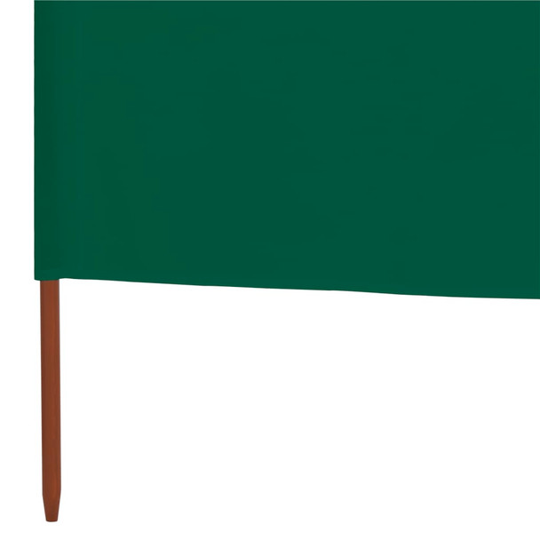 Vjetrobran s 9 panela od tkanine 1200 x 120 cm zeleni 47193
