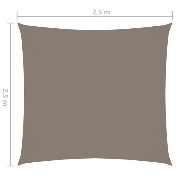Jedro protiv sunca od tkanine četvrtasto 2,5 x 2,5 m smeđe-sivo 135411