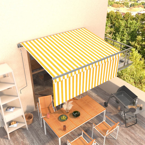 Automatska tenda na uvlačenje s roletom 3 x 2,5 m žuto-bijela 3069388