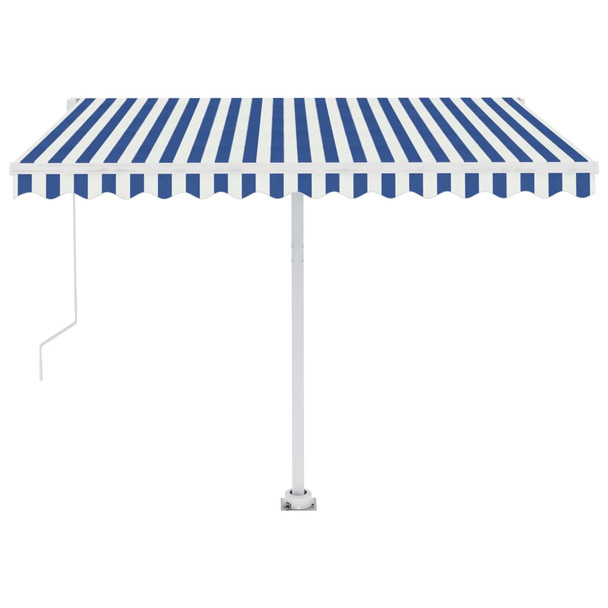 Samostojeća automatska tenda 350 x 250 cm plavo-bijela 3069526