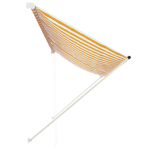 Tenda na uvlačenje 350 x 150 cm žuto-bijela 143756