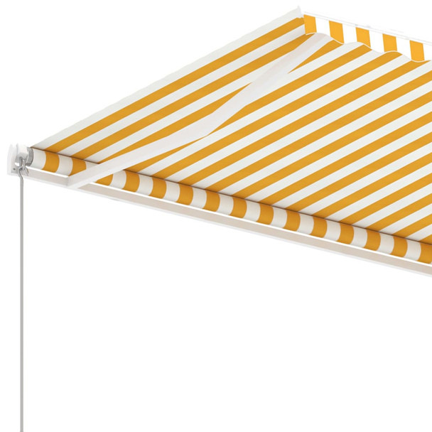 Samostojeća tenda na ručno uvlačenje 300 x 250 cm žuto-bijela 3069498