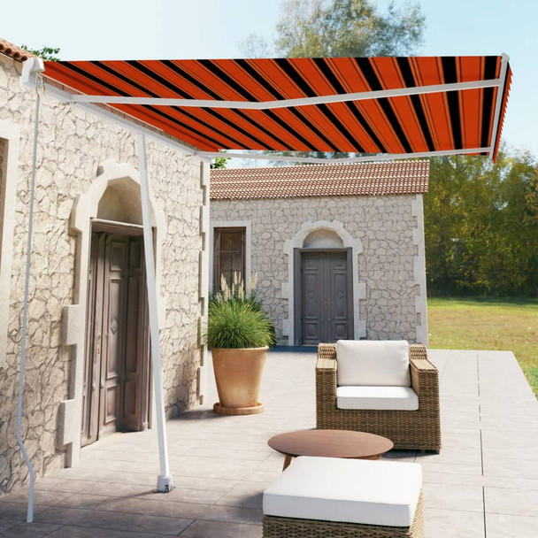 Samostojeća tenda na ručno uvlačenje 300x250cm narančasto-smeđa 3069500